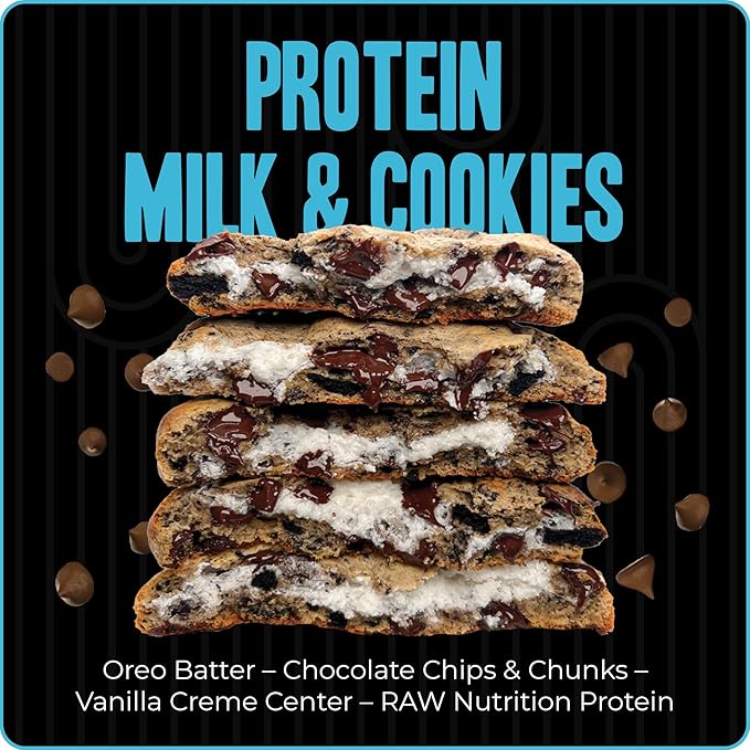 My Cookie Dealer Protein Cookies, Milk and Cookies (4oz, Pack of 3) - 18g Protein per Bag - Individually Wrapped Workout Snacks for On-The-Go Travel