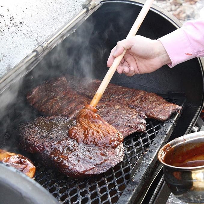 Better Grillin BBQ Bastin Mop Basting Barbecue Brush/Mop Easily Applies Marinades, Sauces, Washes Out, 16in Handle, 1pk