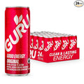 GURU Original Organic Energy Drinks, Clean Energy Drink with Plant Based Natural Caffeine from Green Tea, Gluten Free and Vegan, 100MG Caffeine, Healthy Drinks, 8.4oz (Pack of 24)