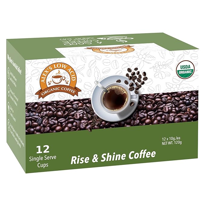 Alex's Low Acid Organic Coffee Single-Serve Pods (24-Pack) - Rise & Shine