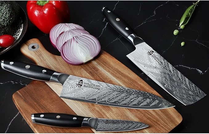 TUO Slicing Knife - Meat Carving Knife Brisket Knife High Carbon Stainless Steel 12-Inch - Meat Knife with G10 Full Tang Handle - Black Hawk-S Knives Including Gift Box