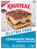 Krusteaz Gluten Free Baking Mix, Cinnamon Swirl Crumb Cake & Muffin Mix, 12-Ounce Box (Pack of 12)