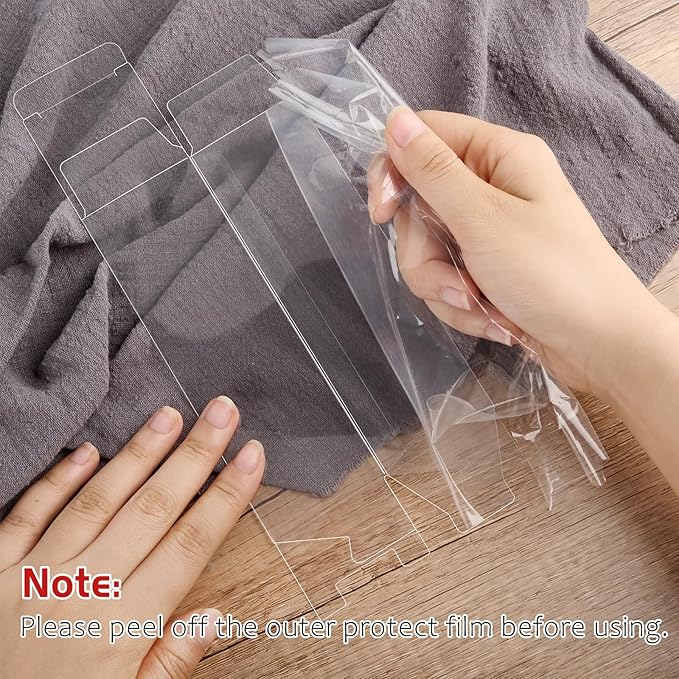 Jutieuo 30 Pack Clear Favor Boxes for Treats, 2x2x6 Inch Plastic Rectangle Gift Boxes Transparent Macaron Box for Wedding, Baby Shower, Birthday, Retail
