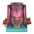 Monty Bojangles Persian Pink Cocoa Dusted Truffles Cat Tin (4.37 oz) - Choccy Scoffy Flavoured Luxury Chocolatey Truffles - Collectable Cat Tin Chocolate Gift With Bespoke Design