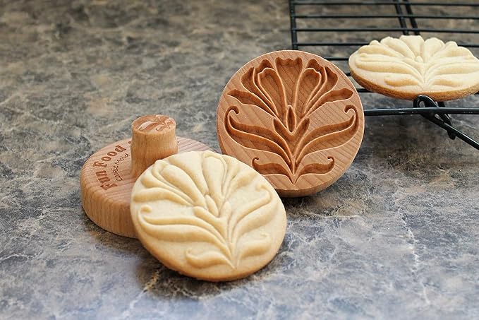 Wood Cookie Stamp, 2.5 Inch (Deco Flower CS-026)