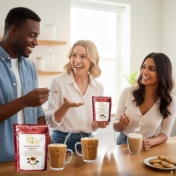 T2GO Chai Latte Mix | Instant Masala Chai Powder | Authentic Indian Tea Latte | Ready in Seconds | 8 oz
