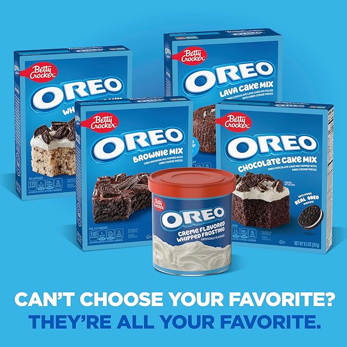 Betty Crocker OREO Brownie Mix, OREO Brownie Mix Topped With OREO Cookie Pieces, 13.6 oz