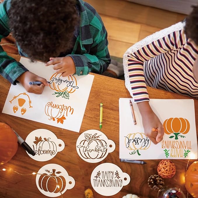 45Pieces Christmas Halloween Fall Thanksgiving Cookie Stencils Reusable Holiday DIY Baking Cake Templates Stencil for Food Dessert Craft (45 Holiday)