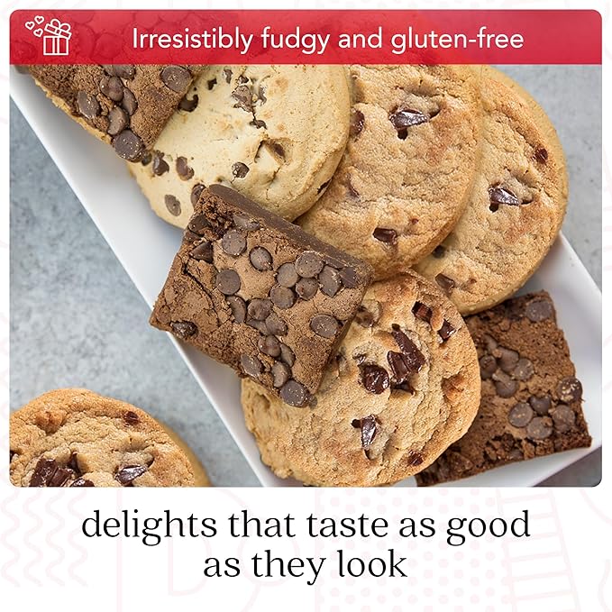 David's Cookies Gluten-Free Chocolate Chip Cookies and Brownies - Gourmet Bakery Desserts Ideal for a Delightful Food Gift for Family and Friends
