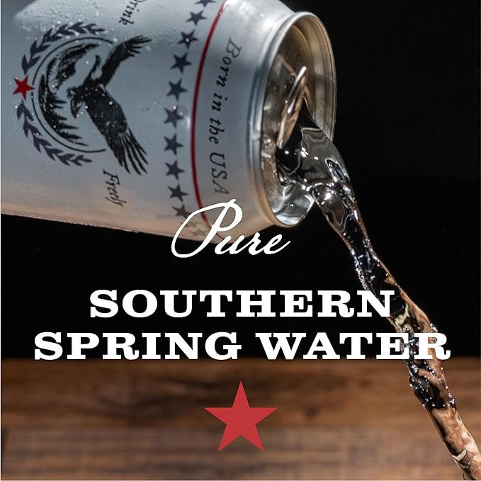 Free Bird Southern Still Spring Water - 12 Pack, 12oz Cans, Zero Calories, Crisp & Clean Pure Georgia Blue Ridge Mountain Water, Naturally Sourced, Shelf-Stable