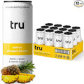 Tru Defense Seltzer, Sparkling Water with Vitamin C, Ginger Extract, Cayenne Pepper & Real Pineapple Juice, Sweetened with Monk Fruit & Stevia, Gluten Free, Vegan, Caffeine Free, 12 FL OZ Can, 12 Pack