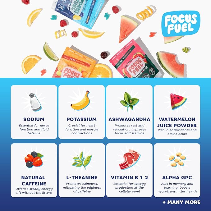 FocusFuel Energy Chews – Pineapple Flavor (15 Servings) – 100mg Caffeine + Alpha GPC + L-Theanine + B12, Magnesium – Tropical Energy Boost – No Crash or Jitters