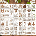 Baby Shower Stencils for Onesies Reusable 3” Baby Stencils for Crafts Fabric Clothes Bibs