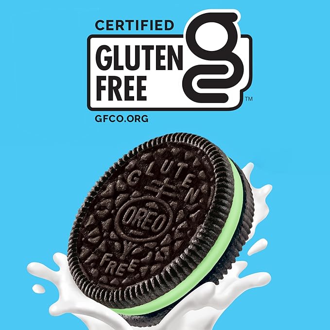 OREO Gluten Free Mint Creme Chocolate Sandwich Cookies, Gluten Free Cookies, 12 - 12.47 oz Packs