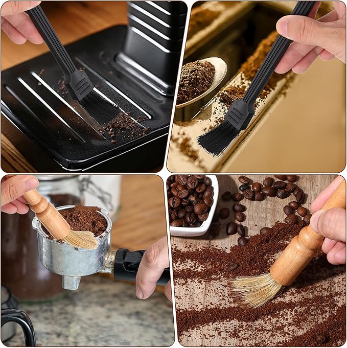 2 Pack Coffee Grinder Brush, Grinder Brushes Coffee Cleaning Brush for Coffees Machine Toaster Home Kitchen