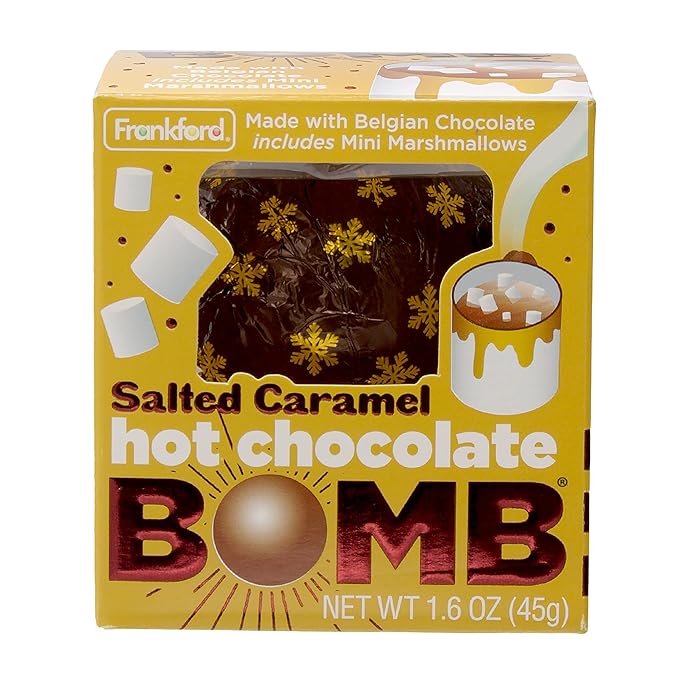 36 Pack Assorted Frankford Hot Chocolate Bombs - 18 Original Flavor, 6 Peppermint, 6 Double Chocolate, and 6 Salted Caramel Belgian Chocolate Hot Cocoa Melting Balls