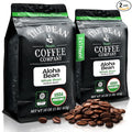 The Bean Organic Coffee Company Aloha Bean (Hawaiian Hazelnut), Medium Roast, Whole Bean Coffee, 16-Ounce Bags (Pack of 2)