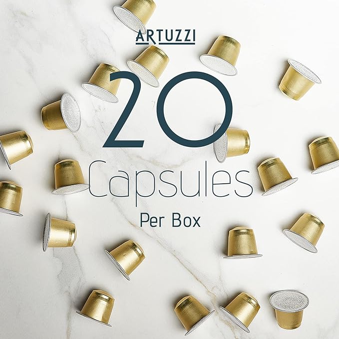 Artuzzi 120ct Espresso Pods For Nespresso Compatible Capsules Original Machines | Italian Coffee Variety - Ristretto Lungo Espresso Caramel Vanilla Chocolate | Aluminum & Recyclable
