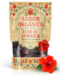 1lb Dried Hibiscus Flowers perfect for Tea and Mexican Agua de Jamaica | Flor de Jamaica Organica Natural | Flor de Jamaica Non-GMO, No Preservatives Resealable Stand-up pouches | by Sabor Orgánico