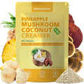 Mushroom Coffee Creamer, Pineapple Flavored, Probiotics, MCT Powder and 6 Mushrooms | Lion's Mane, Turkey Tail, Reishi, Maitake, Chaga, Cordyceps | Boosts Energy, Focus, Supports Immunity | Gluten-Free, Vegan, 6.35 Oz