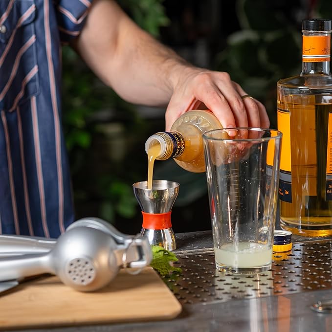 Liber & Co. Almond Orgeat Syrup (25.36 oz) - Craft Cocktail Mixer Made with California Almonds & Orange Blossom Water - Makes 34-50 Cocktails - Essential for Authentic Mai Tais, Tiki Drinks, and Coffee