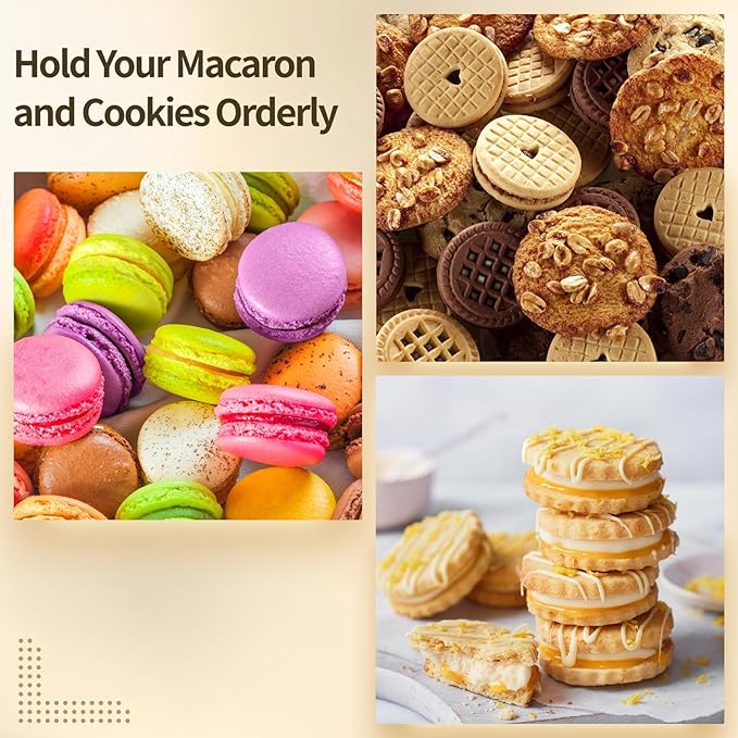 24 PCS Macaron Boxes, 12-Slot Dessert Cases for Macarons Small Cakes, Clear Plastic Macaron Storage Containers, Macaroon Packaging Display Trays for Cookie Wedding Party Gifts