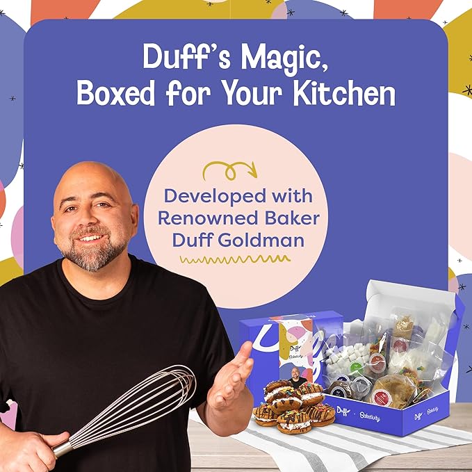 Baketivity Baking Kit Bundle – Unicorn Rainbow Cookies & S’mores Sandwich Cookies by Duff Goldman – DIY Kids Baking Set with Pre-Measured Kosher Ingredients, Decorating Supplies, STEM Activities – Age