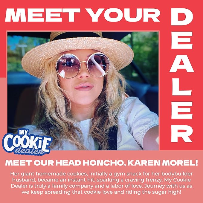 My Cookie Dealer Protein Cookies, Strawberry Toaster (12-Pack, 3.8oz Each) - 25g of Protein per Cookie - Individually Wrapped Workout Snacks for On-The-Go Travel