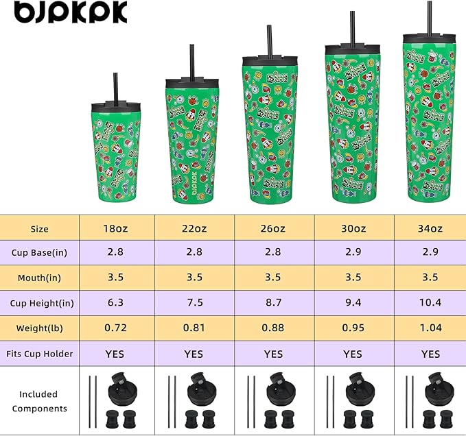BJPKPK 34oz Stainless Steel Insulated Tumbler With lid And Straw Travel Coffee Thermal Tumblers Cup For Women And Men,Game