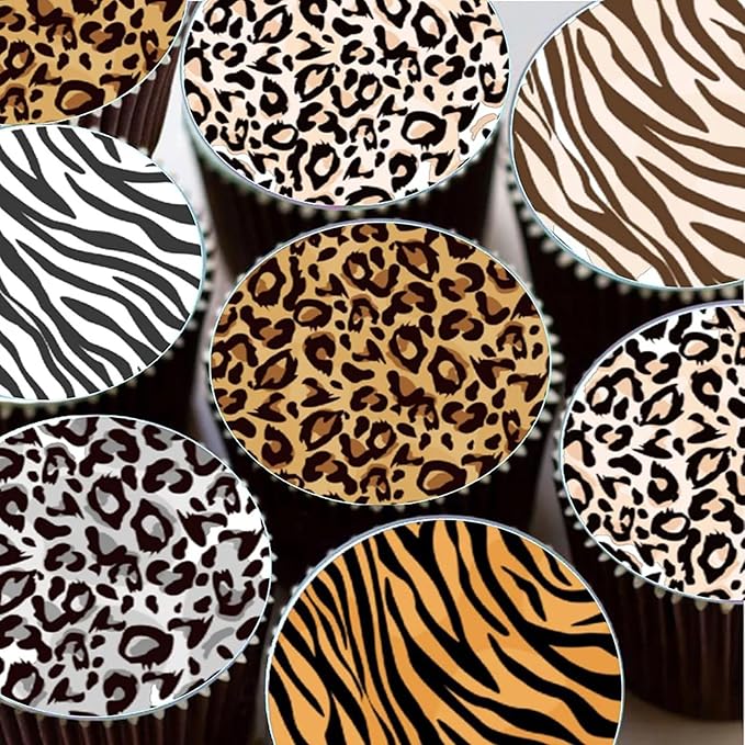 Leopard 5.5x5.5in Cheetah Animal Cow Print Skin Reusable Painting Template Stencils for Cake, Cookie Decorating & DIY Projects