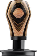 Normcore 51mm Spring Loaded Espresso Tamper V4.1 - Click Sound Feedback, Titanium PVD Flat Base, Fits Delonghi 51mm Portafilters, Colorful Wooden Handle, Precision Coffee Tamper for Consistent Tamping