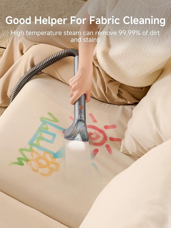 uwant Carpet Cleaner Machine with Steam& Hot Water System, 18Kpa Powerful Suction Portable Carpet Cleaner with Exclusive Tools 2in1 Upholstery Cleaner Steam Machine