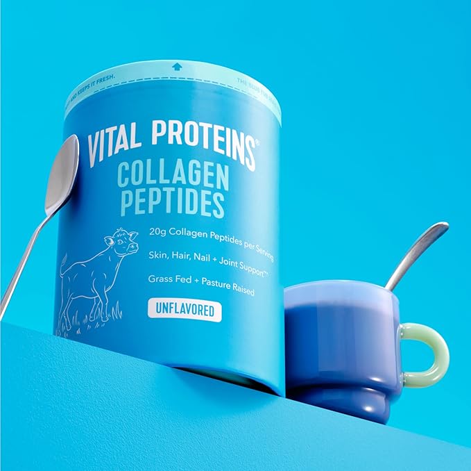 Vital Proteins Collagen Peptides Powder - Grass Fed Collagen Peptides for Hair, Nail, Skin, Bone & Joint Health, Unflavored, 27 Servings