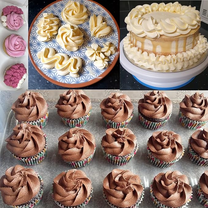 1B Piping Tip,Extra Large Drop Flower Tip 1B,1B Frosting Tip for Cake Decorating,3 Pcs