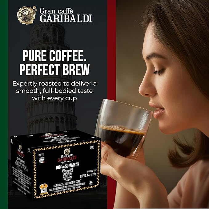 Caffè Garibaldi Breakfast Blend Coffee Pods, Single-Serve Capsules for Keurig K-Cup Brewers, Single Serve Cups with 100% Arabica Blend, 72 Count Recyclable Coffee Pods - Light Roast
