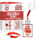 Spice Drop Red Chillies(Lal Mirch) Natural Extract | 100% Natural | For Curries, Gravies & Gourmet Dishes | 0.17oz (180 drops) | Natural Herb Extract | Authentic Flavor And Color | Vegan | Keto & Paleo Friendly | Non-GMO | Squeeze, Drop And Stir