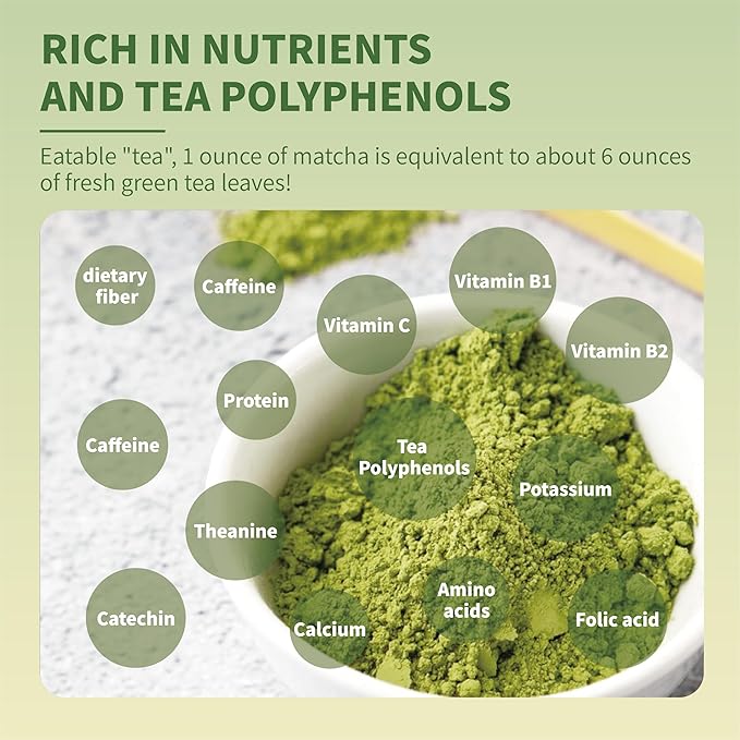 TIAN HU SHAN Organic Matcha Green Tea Powder 4.0oz/114g, Matcha Culinary Grade For Lattes, Cooking, Baking