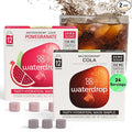 Waterdrop Microdrink Hydration Cubes Variety Pack, Cola & Pomegranate Flavors, Zero Sugar Vitamin Drink Mix with Kola Nut, Goji Berry, Green Coffee, Vitamins C, B1, B3, B5, B6, 24 Count