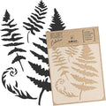 NAKLEO Painting Stencil for Crafts A3 11.8” x 16.5”, Fern Leaf Frond Pattern, Reusable Plastic DIY & Scrapbooking Drawing Template, Decoupage Art Home Decor, Wall Wood Fabric Furniture