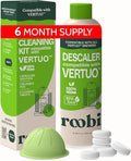 Nespresso Compatible Vertuo Cleaning & Descaling Kit. Includes 1 Bottle of Descaling Solution, 6 Cleaning Tablets and 1 Reusable Pod. Carbon Neutral Vertuoline Maintenance Kit. 6 Month Supply.