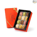 French Almond Macarons Cookies Gift Box – 12 pcs (Pack of 2) – Non GMO, Assorted Macaroons Cookies - Imported From France