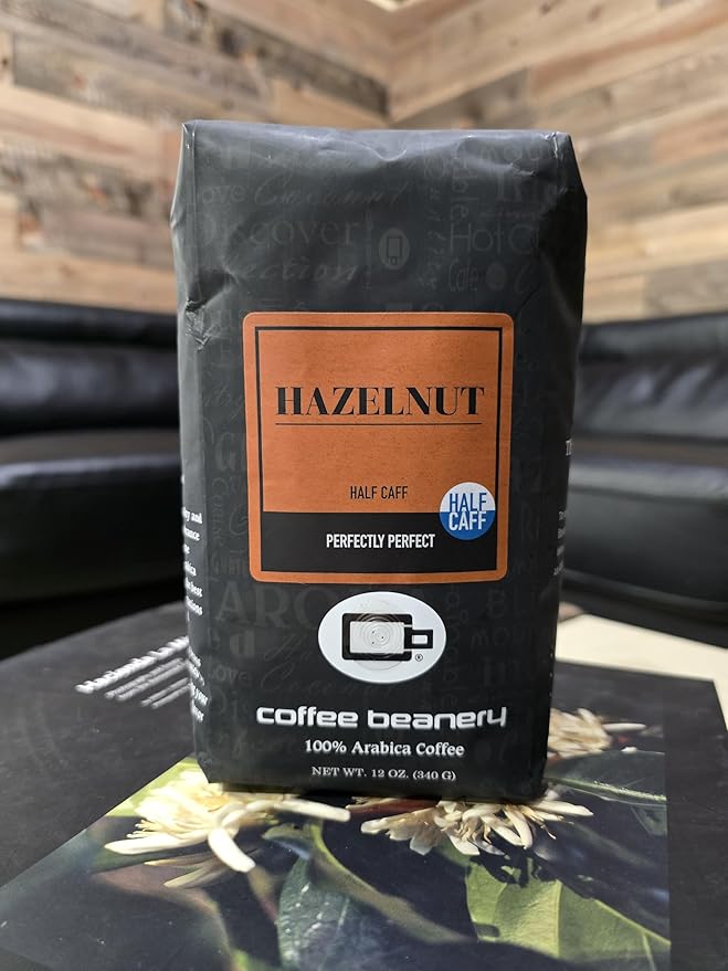 Half Caff Hazelnut Flavored Coffee | 12oz Ground | 100% Specialty Arabica