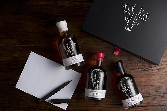 Escuminac, Canadian Maple Syrup Gift Set, 3 Harvests Included From Delicate to Strong Taste. 100% Pure & Organic.
