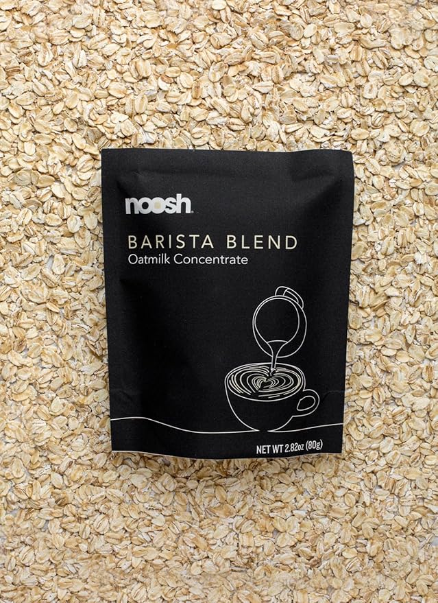 NOOSH Oatmilk Concentrate - Oat Milk Powder - Each Pack Makes 1qt - Great for Foaming and Steaming - Perfect for Hot or Cold Beverages – 4.59oz (24 Pack)