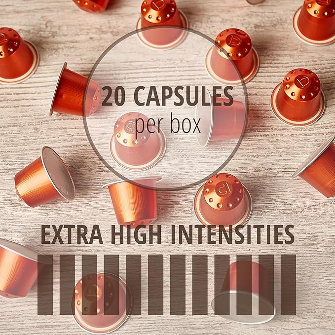 Nite Edition 40ct High Intensity Espresso Pack | Compatible with Nespresso | Dark Roast Coffee Pods | Aluminum Capsules | Intensity 11–12 | Single Serve