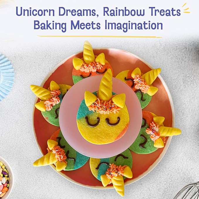 Baketivity Baking Kit Bundle – Unicorn Rainbow Cookies & S’mores Sandwich Cookies by Duff Goldman – DIY Kids Baking Set with Pre-Measured Kosher Ingredients, Decorating Supplies, STEM Activities – Age