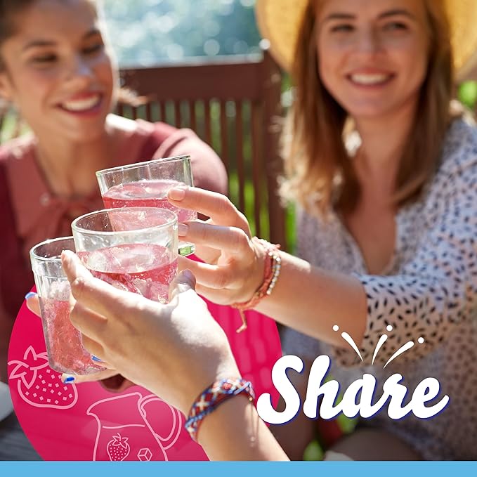 Crystal Light Sugar-Free Energy Wild Strawberry Low Calories Powdered Drink Mix 6 Count Pitcher Packets