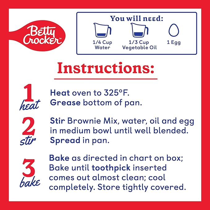 Betty Crocker Delights Supreme Triple Chunk Brownie Mix, Holiday Baking, 17.8 oz (Pack of 12)