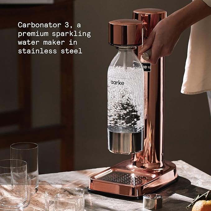 aarke - Carbonator III Premium Carbonator/Sparkling & Seltzer Water Maker with PET Bottle (Copper)