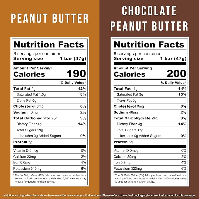 JONESBAR Organic Plant Based Protein Bars | Peanut Lovers Pack | Fruit & Nut Bar, Kosher, Gluten Free, Breakfast Bars, School Snacks, Vegan Snack & Healthy Snacks for Adults and Kids (Pack of 12)